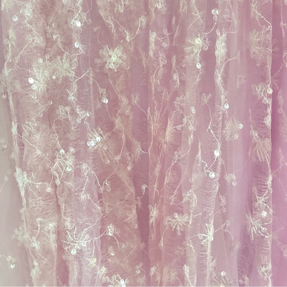 Anthropologie ML Monique Lhuillier Sequin Lace Maxi Dress - Picture 6 of 7